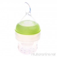 MagiDeal Baby Squeezing Feeding Spoon Silicone Scoop Rice Cereal Nutrition Supplement Feeder - Green  as described - B07D9B5R4Y